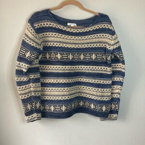Orvis 3D Knit Pullover Vintage Crochet Sweater size M